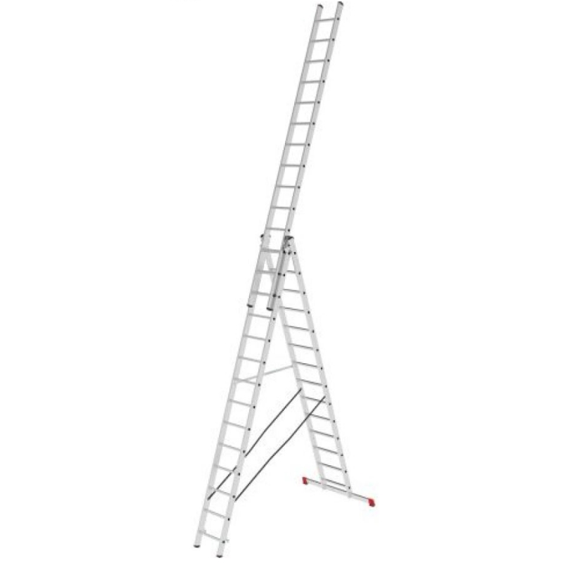 Лестница Pro Startul ST9942-14 алюминиевая 3-х секционная 356949376см 3х14 ступ 215кг 33158₽