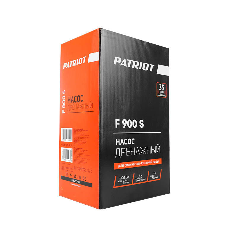 Насос дренажный для грязной воды Patriot F 900/S 315302413