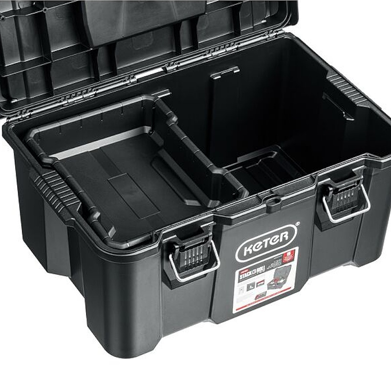 Пластиковый ящик с крышкой Keter STACKNROLL 38398 525х345х260мм в Ярославле