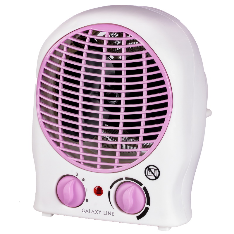 Тепловентилятор Galaxy Line GL 8176 4650067303253, белый с фиолетовым, 2000 Вт