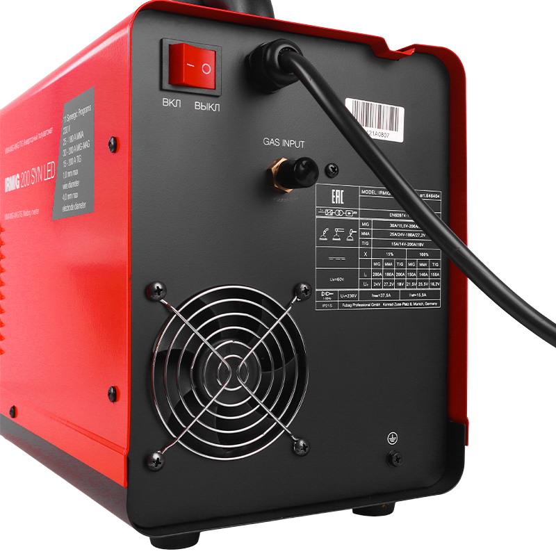 Сварочный полуавтомат Fubag IRMIG 200 SYN LED с горелкой 250А в комплекте
