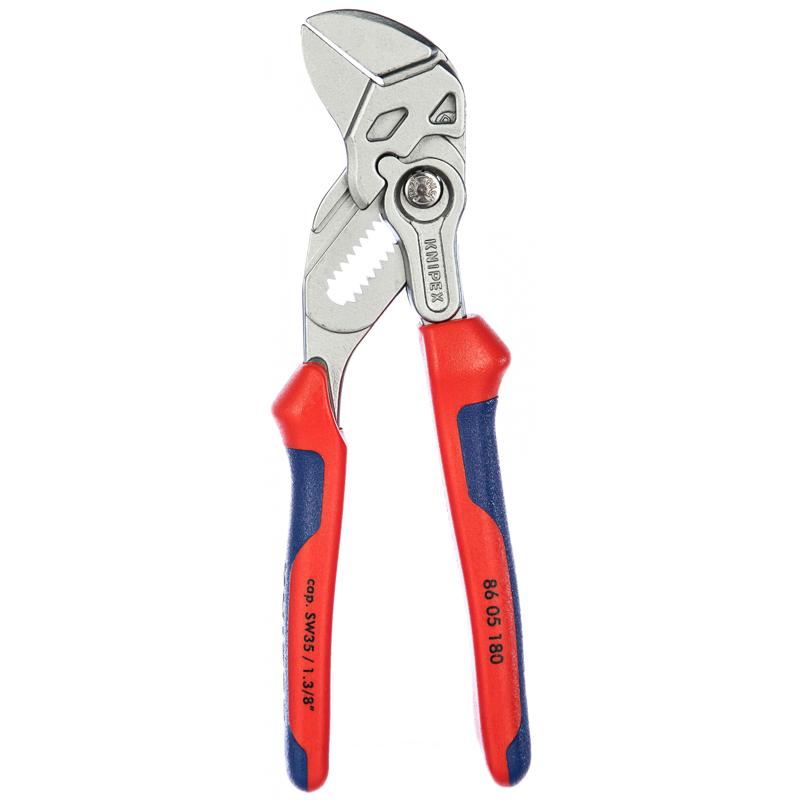 Клещевой ключ для труб Knipex KN-8605180 (диагональные губки, пластиковые рукоятки)