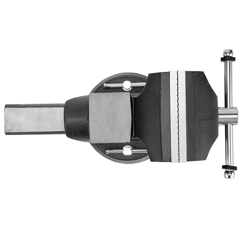 Тиски слесарные Denzel BVH-150 18685, 150 мм, поворотные, стальная направляющая, с наковальней в Угличе