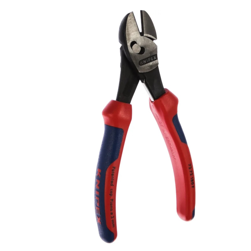 Бокорезы Knipex TwinForce KN-7372180F, 180 мм, фосфатированные, 2-компонентные ручки, двойной шарнир, пружина в Переславле
