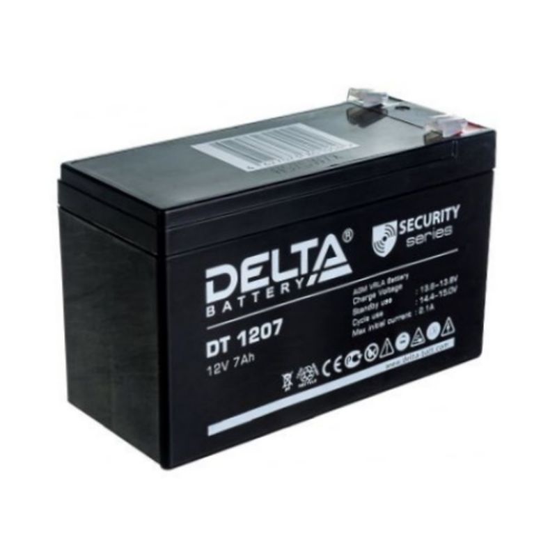 Батарея аккумуляторная Delta DT 1207 265386 (AGM, 12В, 7Ач, габариты 152х65х100мм) в Муроме