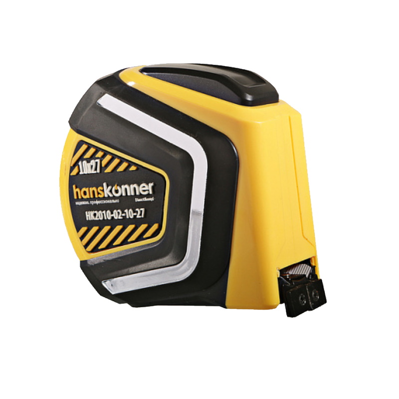 Рулетка Hanskonner HK2010-02-10-27, 10x27мм, автостоп, двухсторонняя, нейлон, супермощный магнит в Муроме