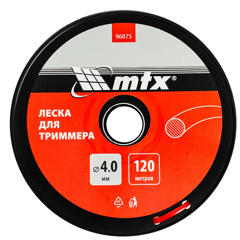 Леска для триммера MTX 96875, круглая, 4,0 мм х 120 м, на катушке  в Иваново