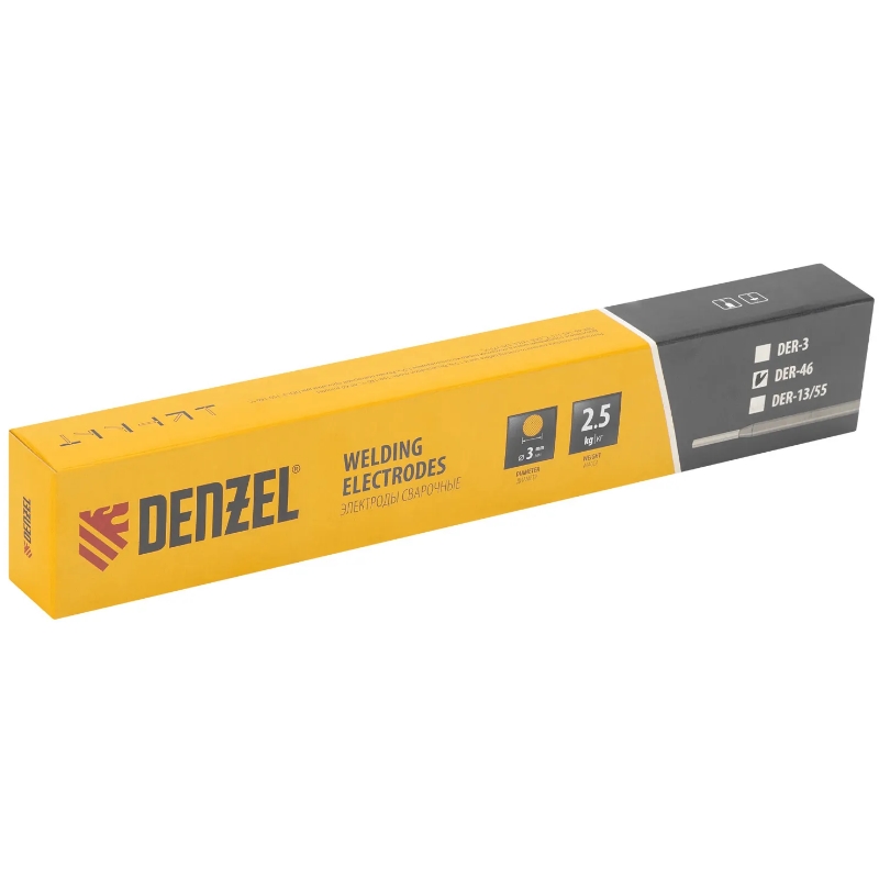 Электроды Denzel DER-46 97504, диам. 3 мм, 2,5 кг., рутиловое покрытие в Рыбинске
