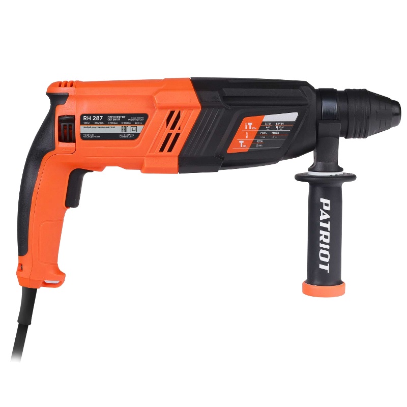 Перфоратор Patriot RH 287 140301329 в кейсе, с защитной муфтой