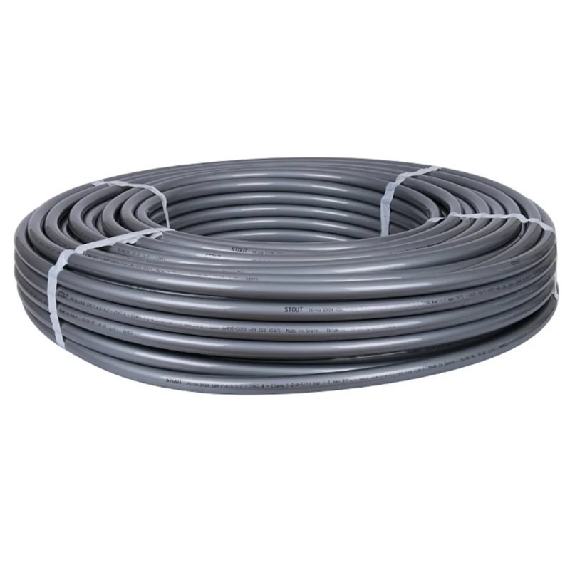 Труба из сшитого полиэтилена с кислородным слоем Stout PEX-a SPX-0001-002028 20х28 бухта 100 метров серая 24225₽