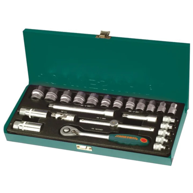 Набор головок Jonnesway S04H3125S, 3/8" 6-22мм, 25 предметов