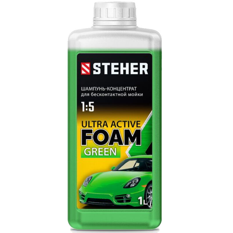 Шампунь концентрированный для минимоек Steher Ultra Active Foam 76051-1, универсальный, 1 л в Коврове