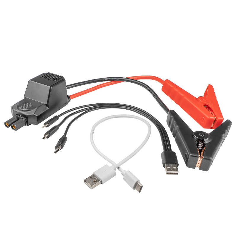 Аккумуляторное пуско-зарядное устройство Kolner KBJS 400/8, 400А, 12В, Li-lon 8Ач, USB-C 5В(1А), фонарь (пуск.кабель), 4610092016375