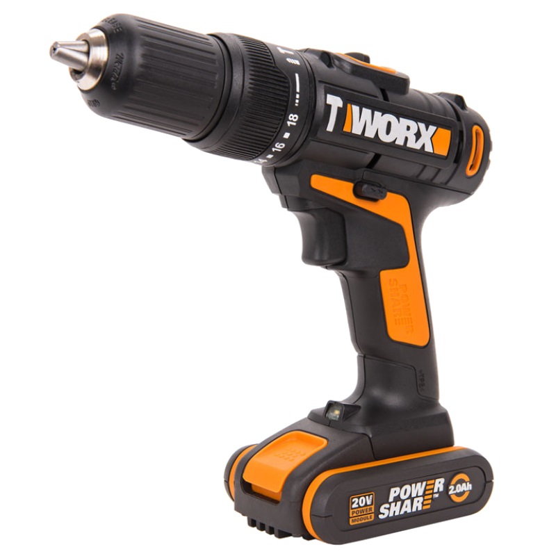 Дрель-шуруповерт WORX WX371.1 ударная аккумуляторная  2Ач x2, кейс в Иваново