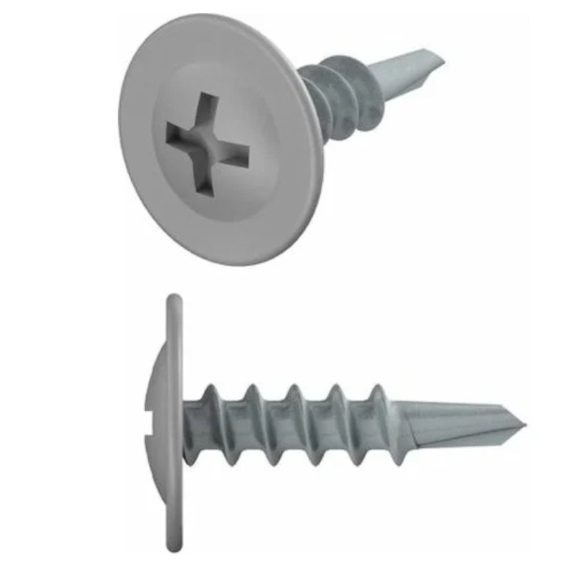 Саморез Starfix SMP1-18703-150, 4.2х19 мм с прессшайбой, цинк, со сверлом, RAL 7024 (150 шт в пласт. конт.)  в Рыбинске