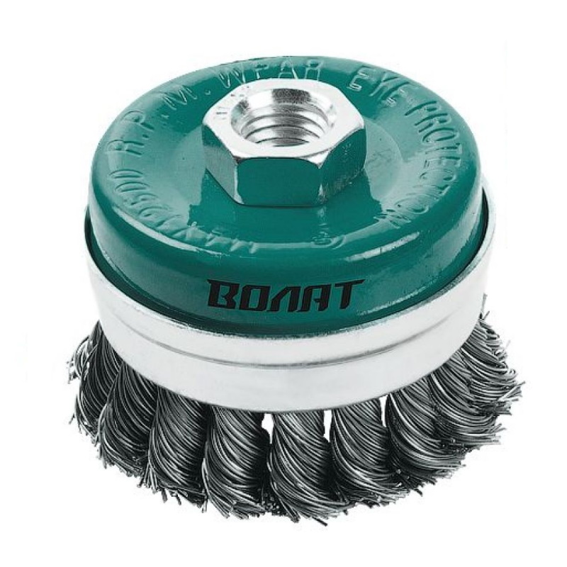 Щетка для шлифовальной машины Волат 81040-65 чашка косичка 65мм усиленная 312₽