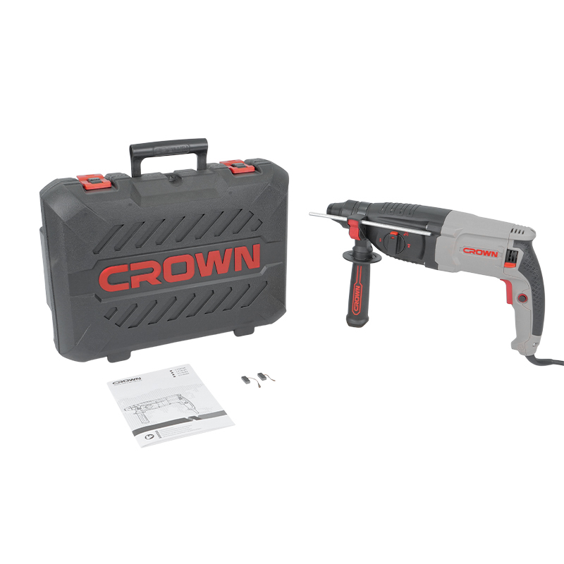 Перфоратор Crown CT18182 BMC  в кейсе, с защитной муфтой, с виброзащитой