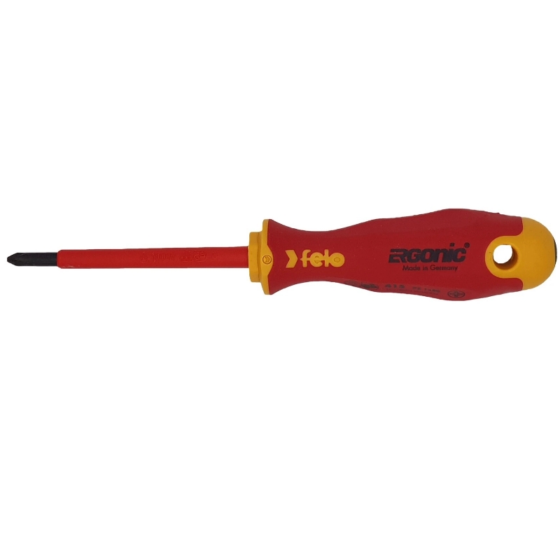 Отвертка диэлектрическая Felo Ergonic 41510290, крестовая PZ 1X80 (Германия) в Кинешме