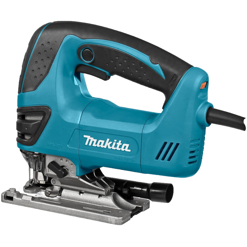 Строительный электролобзик Makita 4350FCT (мощность 720 Вт, маятниковый ход, вес инструмента 2,5 кг)