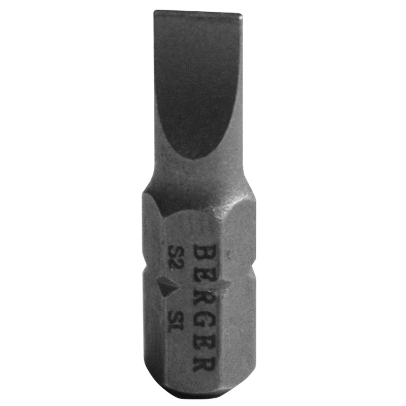 Биты Berger BG2380, магнитные, SL0.5*3, 25 мм, 2 шт., S2 в Рыбинске