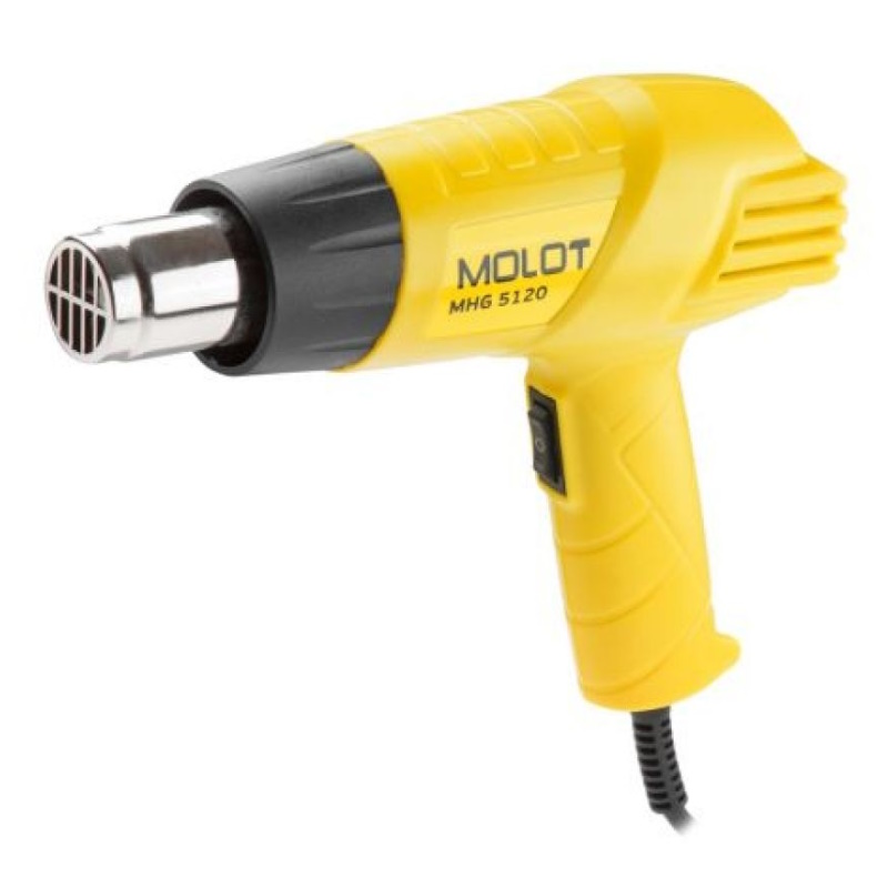Термовоздуходувка Molot MHG 5120 MHG5120K0022, в коробке + набор сопл, 2000 Вт, 2 скор., 350-550 °С в Рыбинске