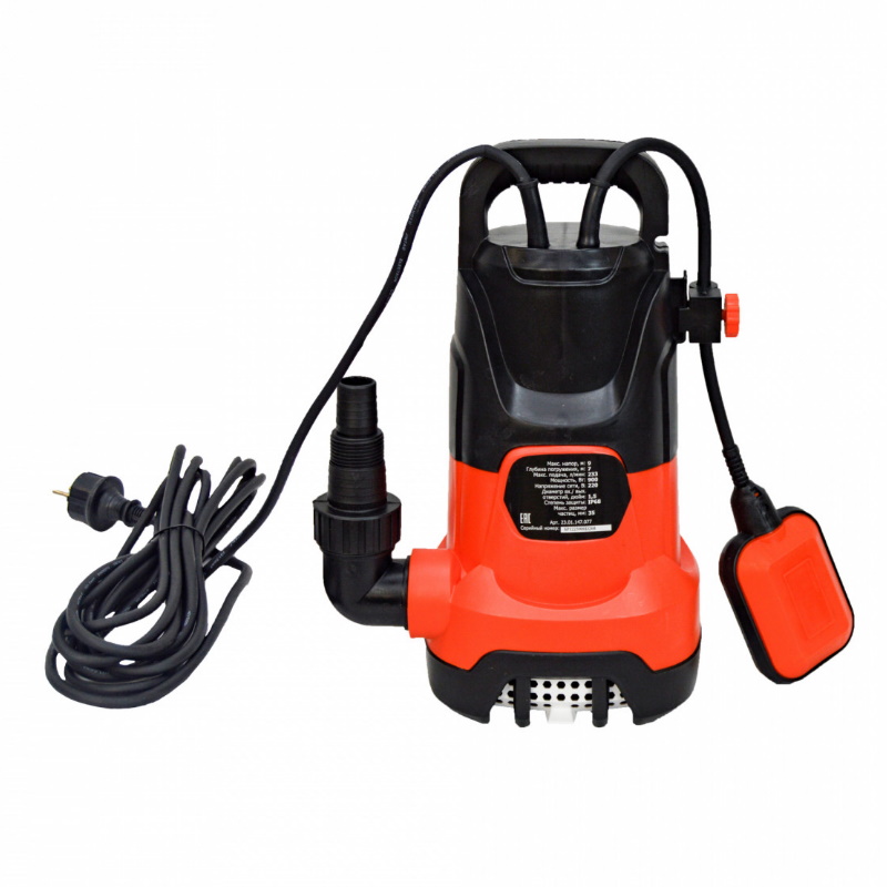 Насос дренажный погружной Brait ND-900D 23.01.147.077, 233л/м, 900Вт, до 35 мм,  максимальный напор 9м в Рыбинске