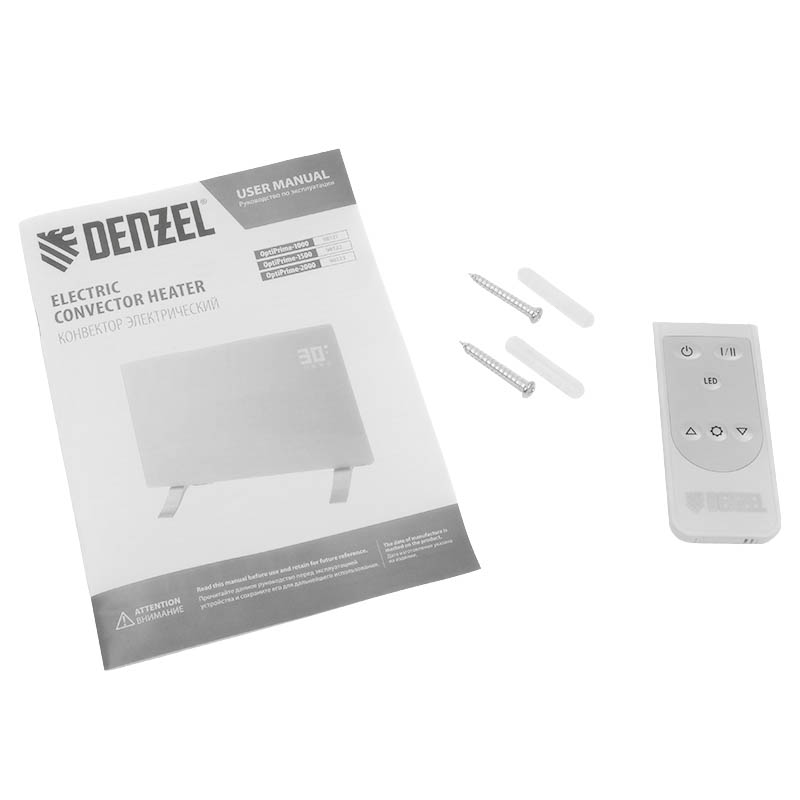 Конвектор электрический Denzel OptiPrime-1500 98122, Wi-Fi, тачскрин, цифровой термостат, 1500 Вт в Кинешме