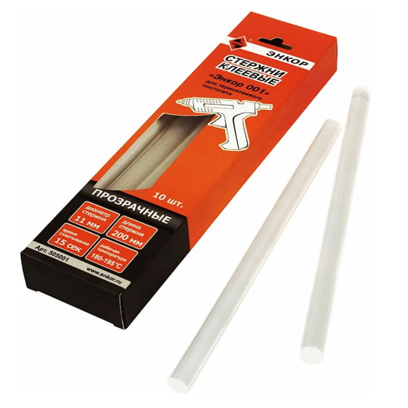 Стержень клеевой Энкор 505001 11х200 мм 001 10 шт 48₽
