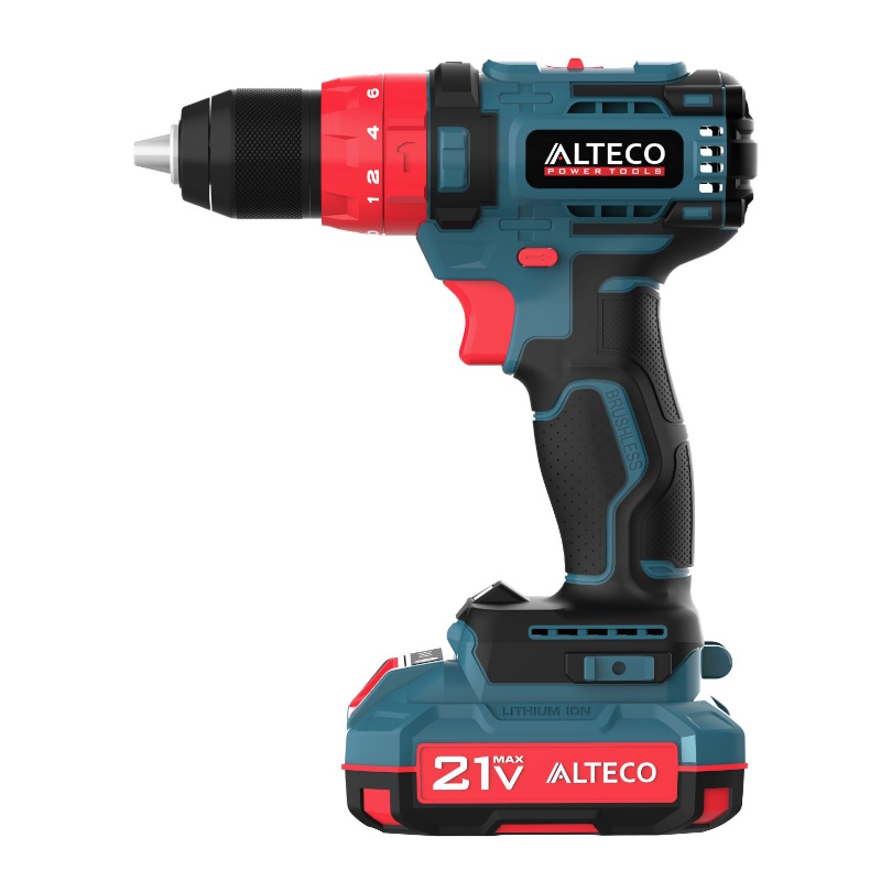 Бесщеточная аккумуляторная ударная дрель шуруповёрт Alteco CID 21-45 BL 71409