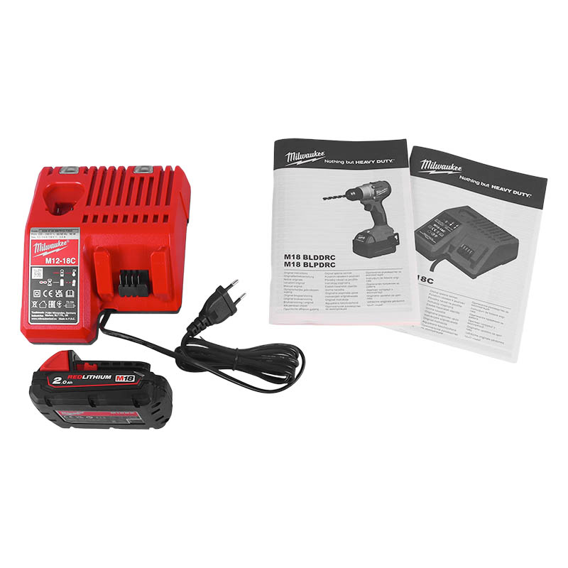 Аккумуляторная дрель/шуруповерт Milwaukee M18 BLDDRC-202C 4933464317, б/щет., 18В, 2х2А*ч/Li-Ion, 60,5 Н*м, 0-550/0-1700 об./мин., кейс   в Иваново