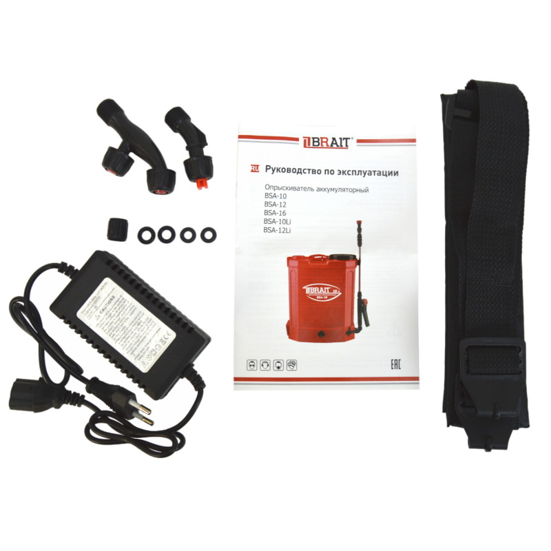 Опрыскиватель аккумуляторный Brait BSA-12 27.01.010.072, объем 12 л, рабочее давление 1.5-4 бар, АКБ гелевый, 12 В, 8 Ач во Владимире