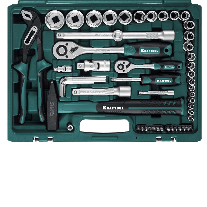 Универсальный набор инструмента Kraftool EXTREM-76 27889-H76, 76 предмета, (1/2"+3/8"+1/4") в Туле