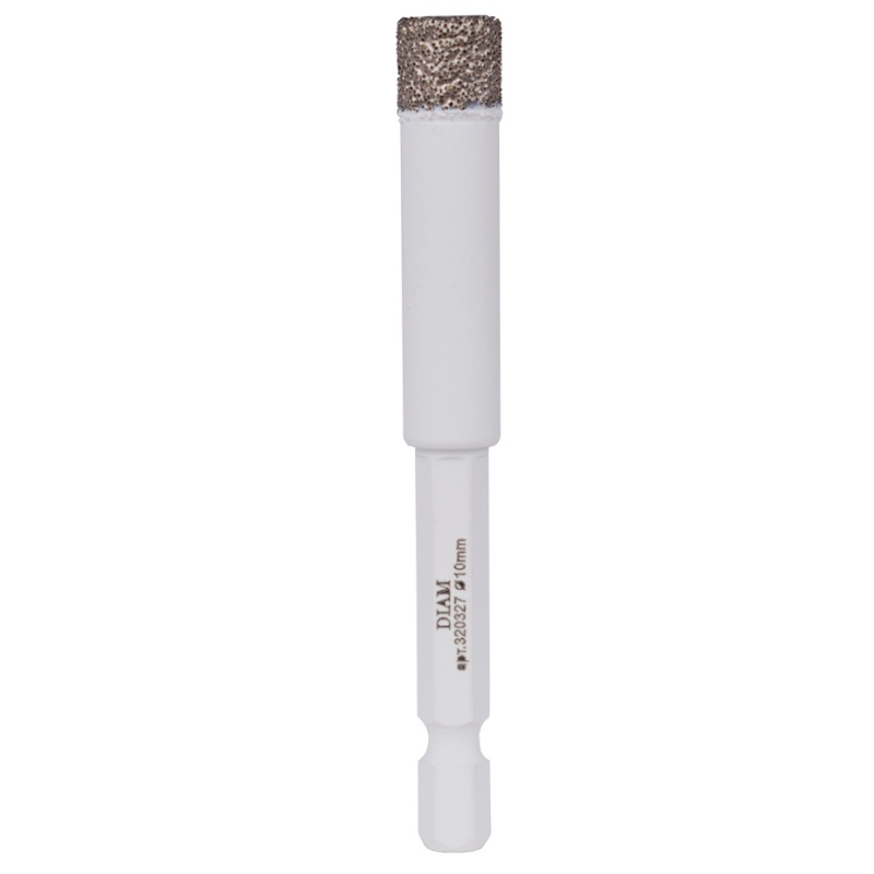 Сверло алмазное Diam Extra Line 320327, 10x35x1/4, HEX-E, V-TECH (вакуумное спекание)  в Твери