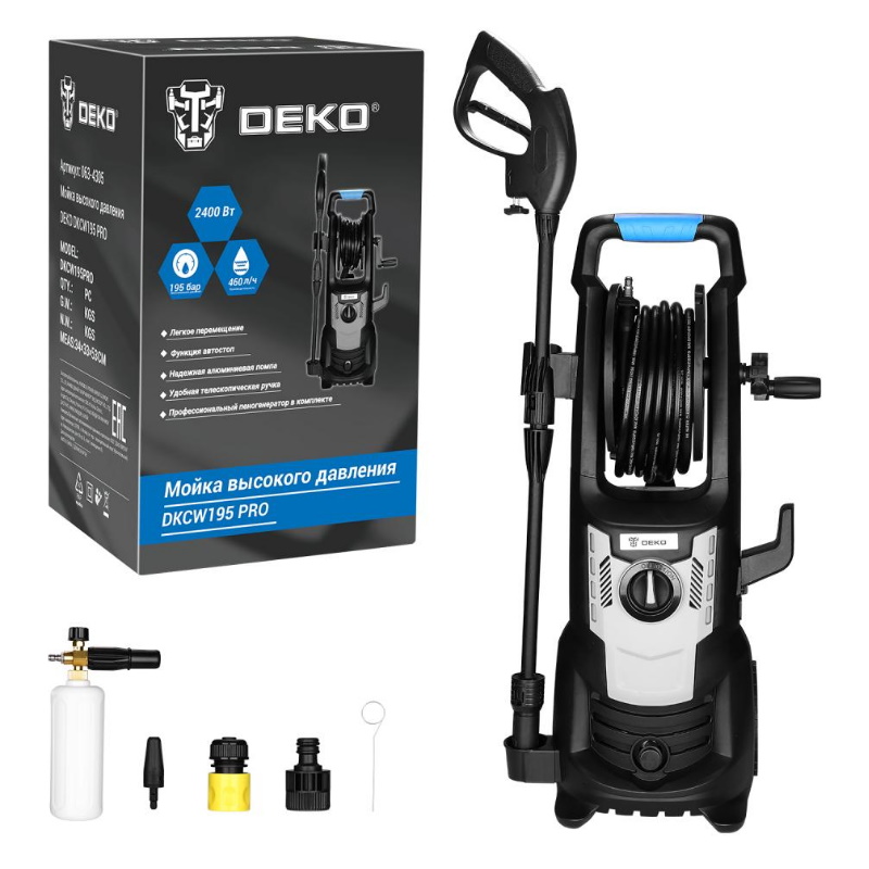 Мойка высокого давления Deko DKCW195 PRO 063-4305 12181₽
