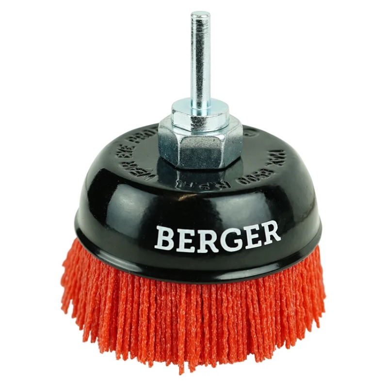 Кордщётка чашеобразная Berger BG1747 (абразивный нейлон 1.2 мм, P80, д. 100 мм, гайка М14 + 6 мм) в Александрове