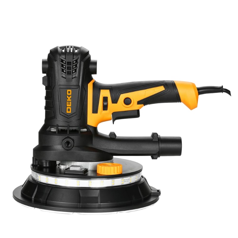 Шлифмашина эксцентриковая Deko DKG900 063-2207 (180 мм, 900 Вт, для стен и потолков, с LED подсветкой) в Муроме