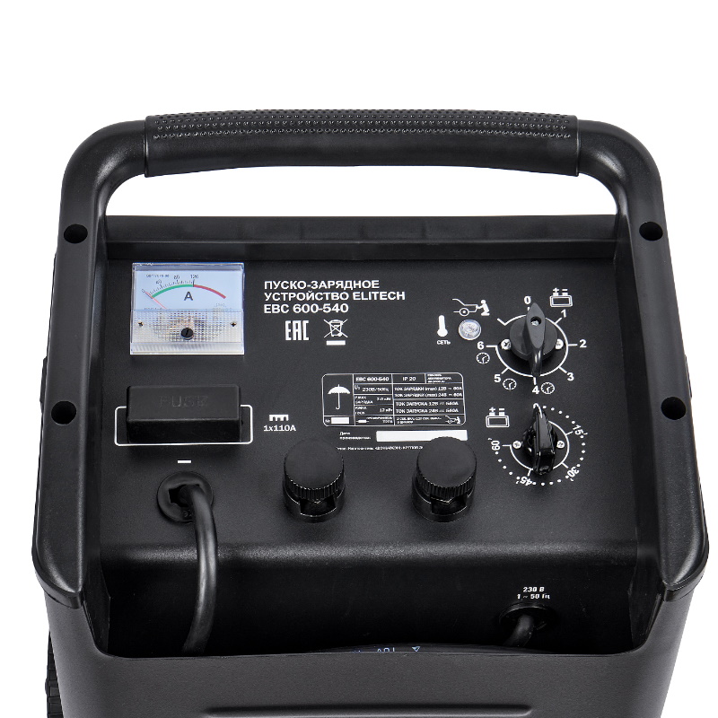 Устройство пуско-зарядное Elitech HD EBC 600/540 206815, 12/24 В, 2.0/12.0 кВт, заряд 15/60 А в Кинешме