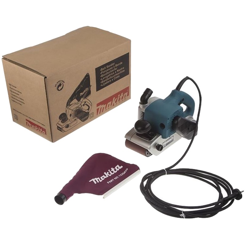 Шлифмашина ленточная Makita 9403 (сетевая, скорость 500 м/мин, насадки 610x100 мм, набор аксессуаров) в Туле