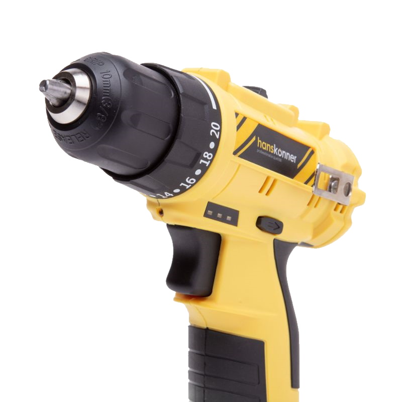 Дрель аккумуляторная Hanskonner HCD1230R бесщеточная, 12В, 30Нм, 2х2.0Ач, кейс во Владимире
