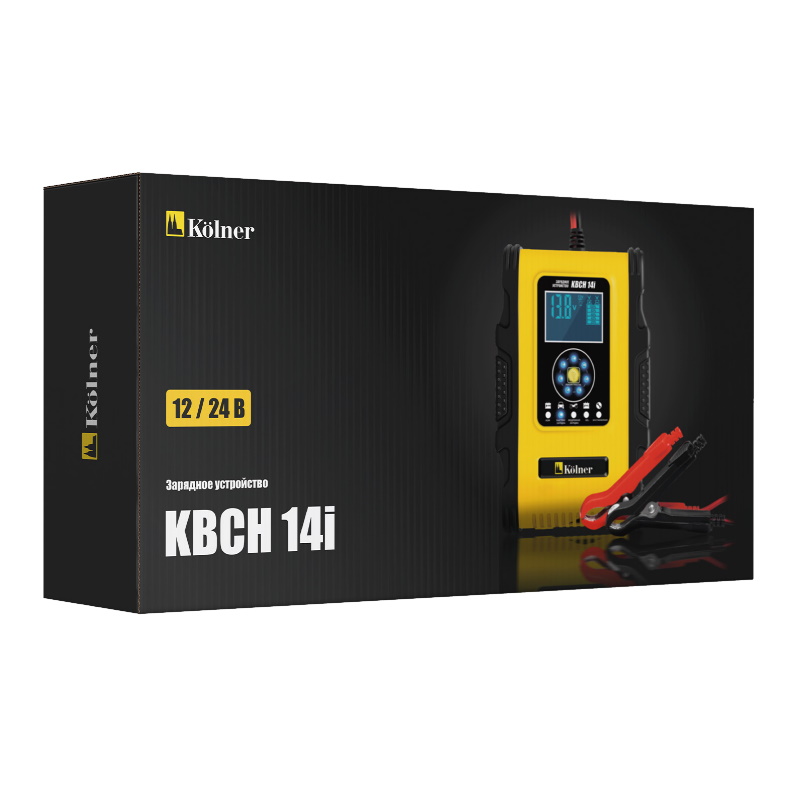 Устройство зарядное для аккумуляторных батарей Kolner KBCH 14i 4610092014692, 12В(14А) / 24В(7А), мощность 160 Вт в Муроме