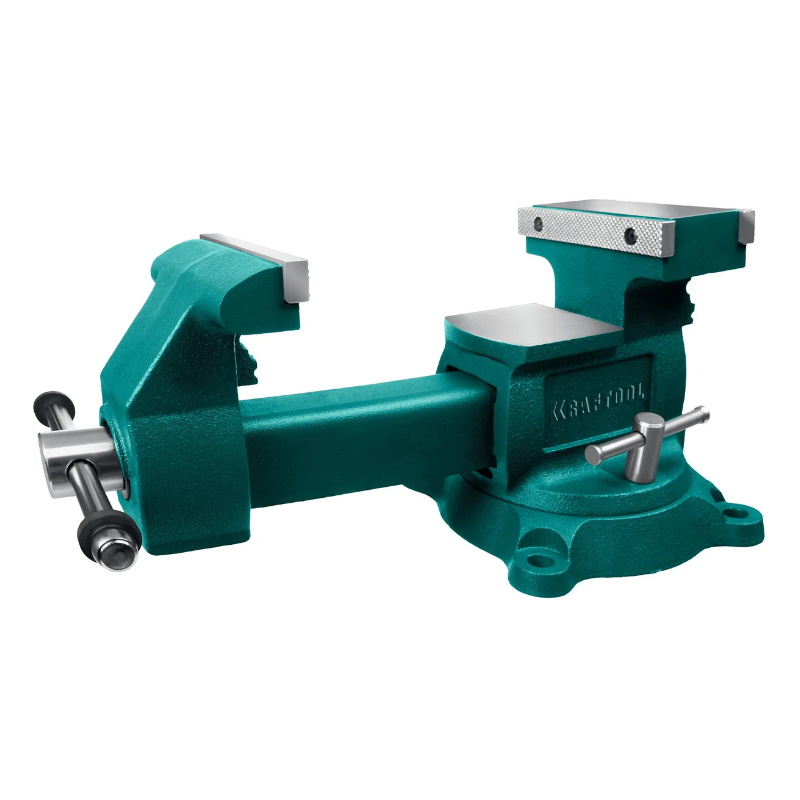 Слесарные тиски Kraftool Reversible 32705-200, 200 мм, расход 368 мм
