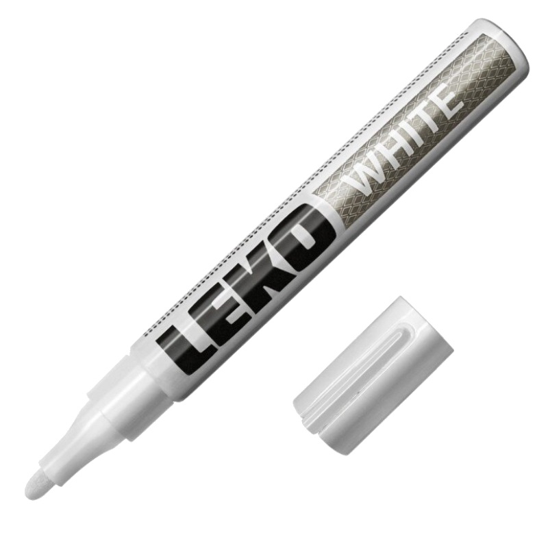Маркер с нитроэмалью Lekon, белый, 011904