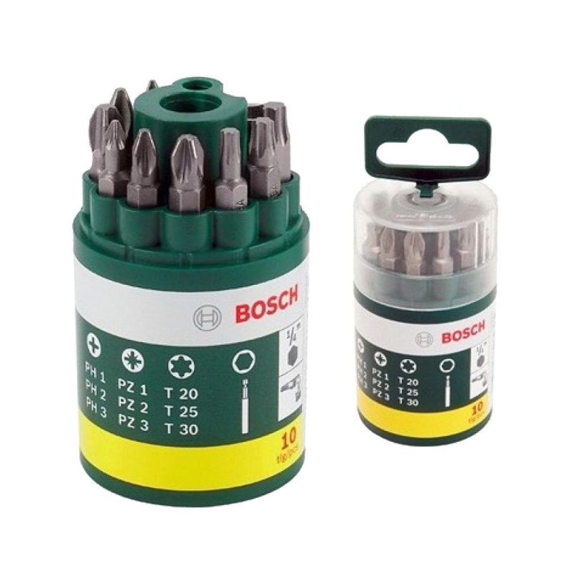Набор бит Bosch 2.607.019.452 (длина 25 мм, количество 10шт, материал S2)