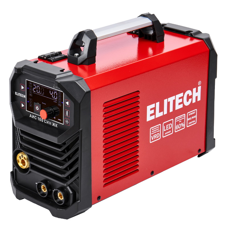 Инвертор Elitech АИС 160 СИН ЖК 204748 MIGMAG 220В 41 кВт 20-160А 13534₽