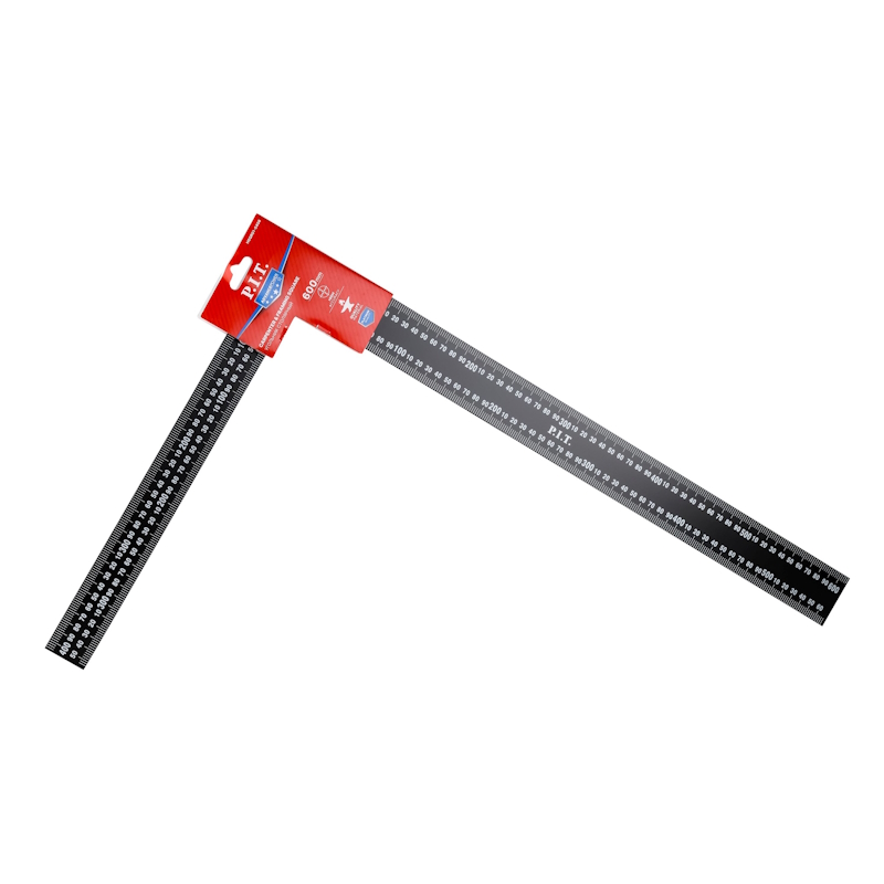 Угольник цельнометаллический P.I.T. cерия ADVANCE HSQR01-0406, 40х60 см, 90°, двойная шкала в мм в Твери