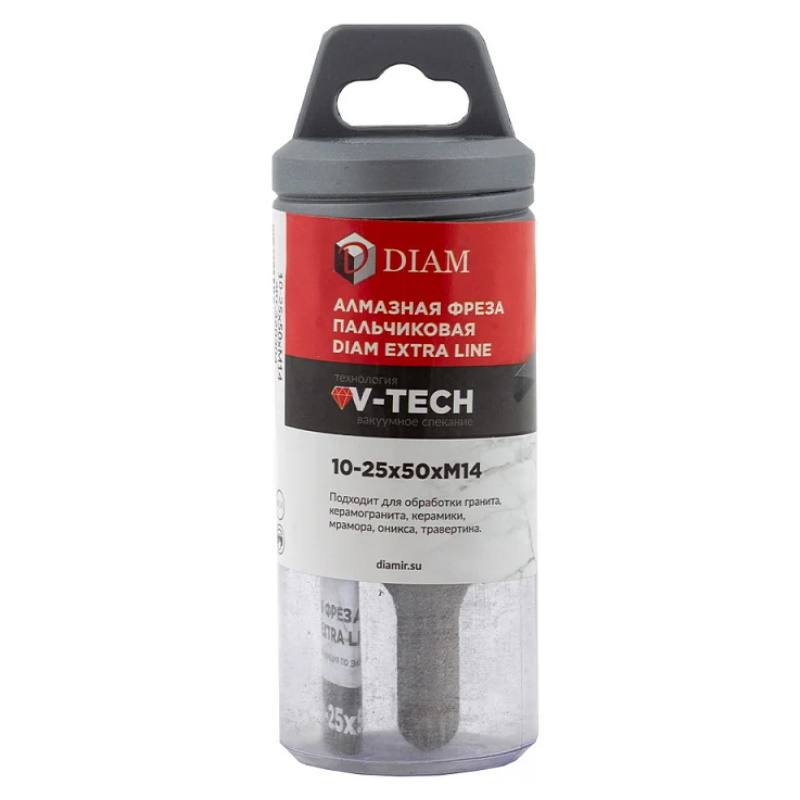 Фреза алмазная пальчиковая Diam 10-25x50xМ14 Extra Line V-TECH  320304 (вакуумное спекание) керамика, керамогранит, гранит, мрамор в Кинешме