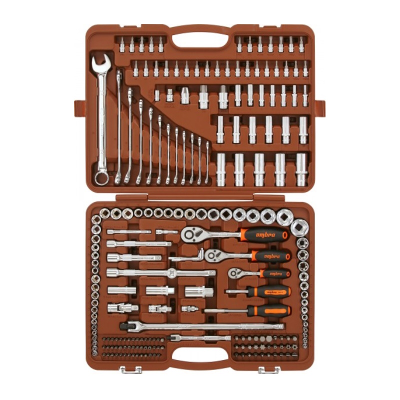 Набор инструмента универсальный Ombra OMT216S 059084, 1/4", 3/8", 1/2"DR, 216 предметов  в Коврове