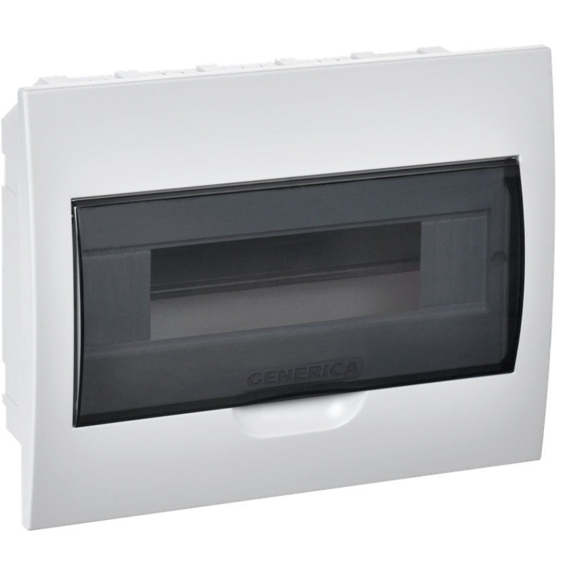 Корпус пластиковый IEK GENERICA ЩРВ-П-12 MKP12-V-12-41-G черн. прозр. дверь IP41 в Вологде