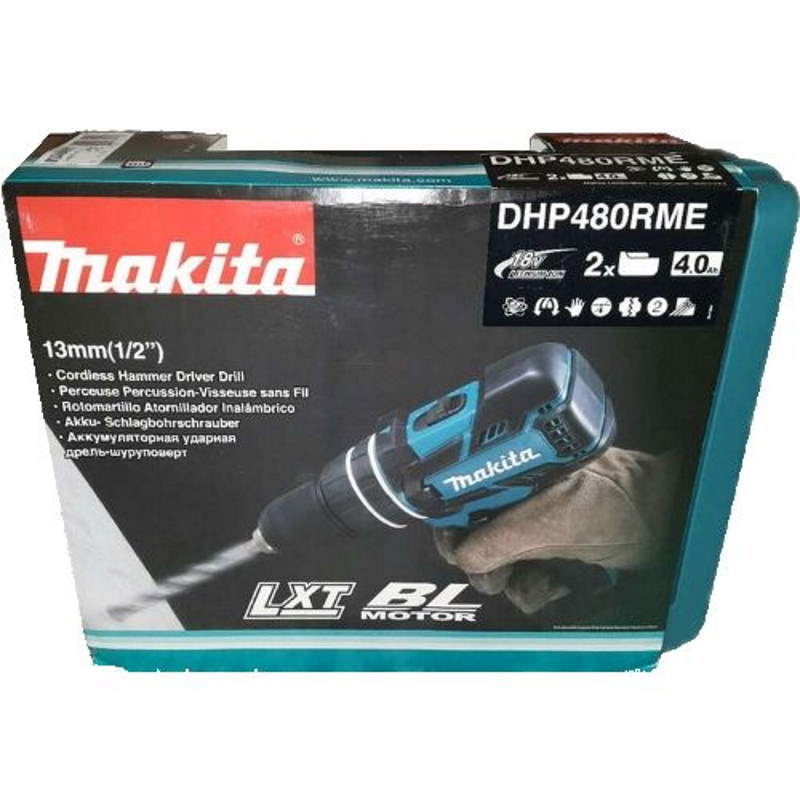 Аккумуляторная ударная дрель-шуруповерт Makita DHP480RME в Переславле