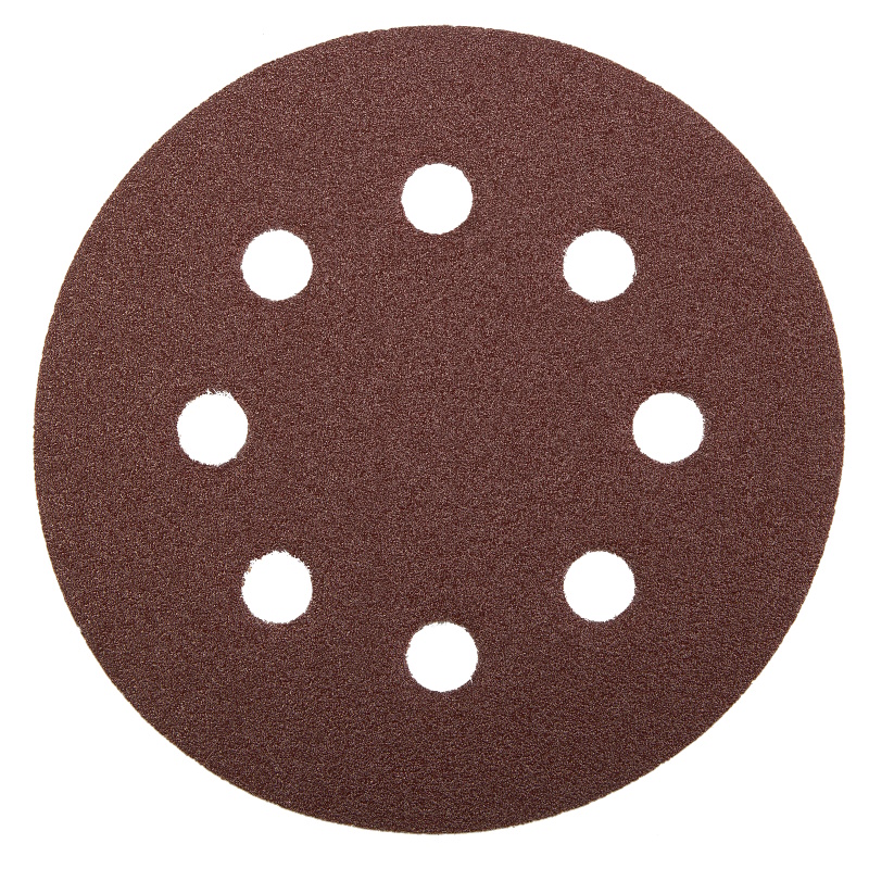 Круг шлифовальный универсальный Зубр МАСТЕР 35562-125-060 из абразивной бумаги на велкро основе 8 отверстий Р60 125мм 5шт 145₽